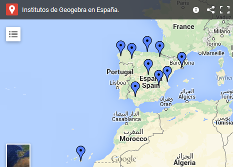 Mapa de los Institutos GeoGebra