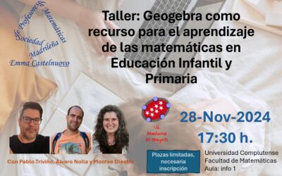 Taller: Geogebra como recurso para el aprendizaje de las matemáticas en Educación Infantil y Primaria